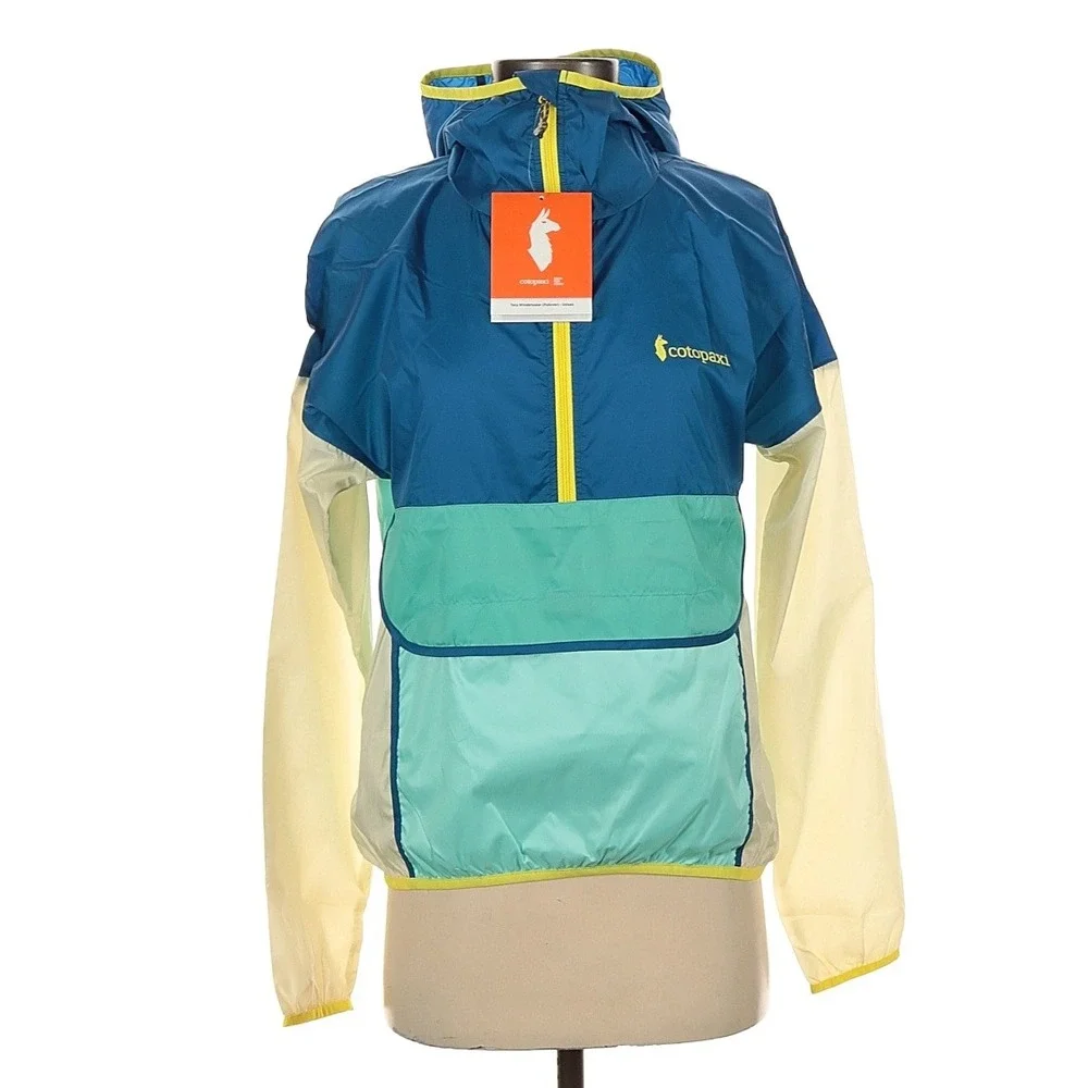 Cotopaxi Teca Half Zip Windbreaker Blue Crush Colorblock NWT Packable XS Recycle - Picture 3 of 16